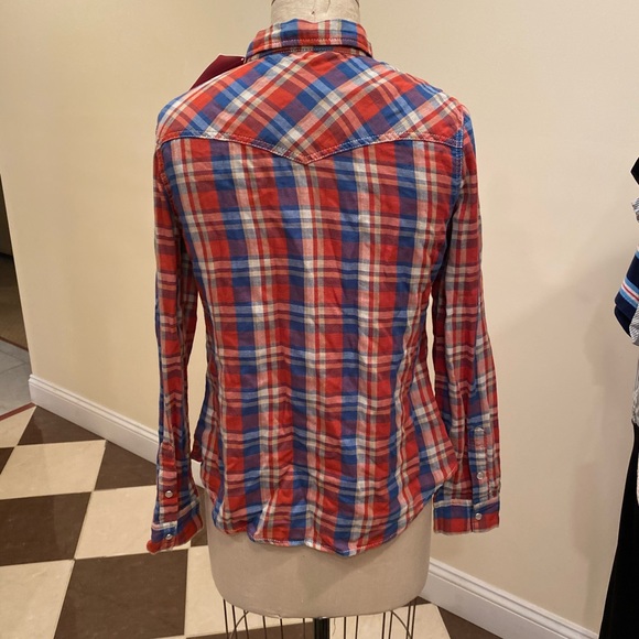 Western style, plaid shirt. - Picture 3 of 9